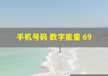 手机号码 数字能量 69